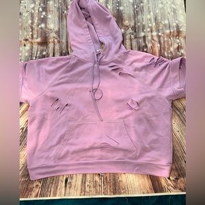 White Birch Lavender Distressed Hoodie